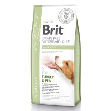 Сухой корм Brit GF VetDiet Dog Diabetes для собак, при сахарном диабете, с индейкой и горохом, 12 кг