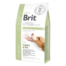 Сухой корм Brit GF VetDiet Dog Diabetes для собак, при сахарном диабете, с индейкой и горохом, 2 кг