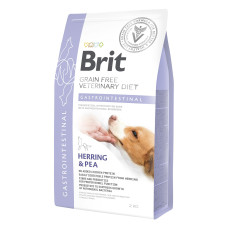 Сухой корм Brit GF VetDiet Dog Gastrointestinal для собак, при нарушениях пищеварения, с селедкой, лососем и горохом, 2 кг