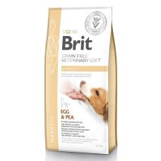 Сухой корм Brit GF VetDiet Dog Hepatic для собак, при болезни печени, с яйцом, горохом, бататом и гречкой, 12 кг
