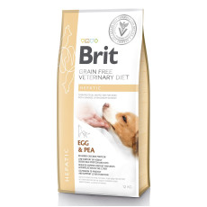 Сухой корм Brit GF VetDiet Dog Hepatic для собак, при болезни печени, с яйцом, горохом, бататом и гречкой, 12 кг