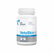 Vet Expert VetoSkin Small Вreed&Сat Пищевая добавка для кожи и шерсти у кошек и собак малых пород, 60 таб