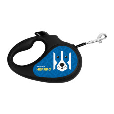 Повідець-рулетка для собак WAUDOG R-leash, малюнок Патрон, XS, до 12 кг, 3 м, світловідбиваюча стрічка