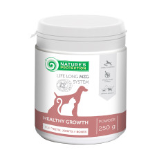 Пищевая добавка Nature`s Protection Healthy Growth Formula для поддержания здоровья зубов, суставов и костей собак и кошек, 250 г