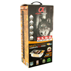 Напіввологий корм Alpha Spirit Semi-Moist Food Multiprotein Box для собак усіх порід і вікових категорій, 9 кг (45х200г)