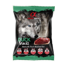 Напіввологі ласощі Alpha Spirit Dog Snacks Duck для собак, кубики з качкою, 50 г