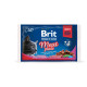 Набір вологих кормів Brit Premium pouch «М`ясна тарілка» для котів, 4 х 100 г