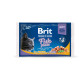 Набір вологих кормів Brit Premium pouch «Рибна тарілка» для котів, 4 шт х 100 г