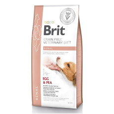 Сухой корм Brit GF VetDiet Dog Renal для собак, при почечной недостаточности, с яйцом, горохом и гречкой, 12 кг