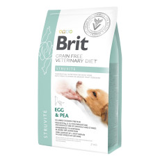 Сухой корм Brit GF VetDiet Dog Struvite для собак, при мочекаменной болезни, с яйцом, индейкой, горохом и гречкой, 2 кг