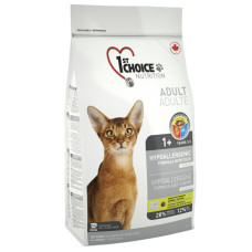 Сухой корм 1st Choice Adult Hypoallergenic с уткой и картошкой для котов, 2,72 кг
