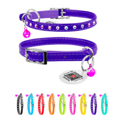 Нашийник CoLLaR GLAMOUR гумка стрази Зірочка для кішок 9мм/22-30см фіолетовий