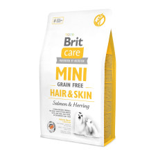 Сухий корм Brit Care GF Mini Hair & Skin для собак малих порід, для шкіри та шерсті, з лососем та оселедцем, 2 кг