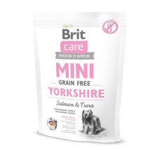 Сухой корм Brit Care GF Mini Yorkshire для йоркширских терьеров, с лососем и тунцем, 400 г