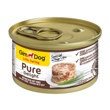 Влажный корм GimDog LD Pure Delight для собак миниатюрных пород, курица и говядина, 85 г