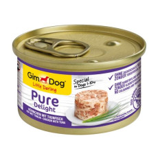 Влажный корм GimDog LD Pure Delight для собак миниатюрных пород, с курицей и тунцом, 85 г
