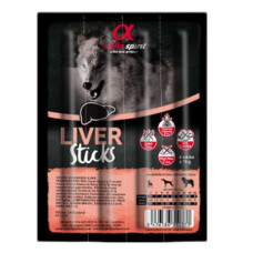 Напіввологі ласощі Alpha Spirit Dog Sticks Liver для собак, палички з печінки, 160 г 16 шт