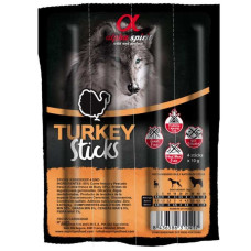 Напіввологі ласощі Alpha Spirit Dog Sticks Turkey для собак, палички з індички, 40 г 4 шт