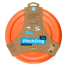 Літаючий диск PitchDog для ігор і тренувань, 24 см, помаранчевий