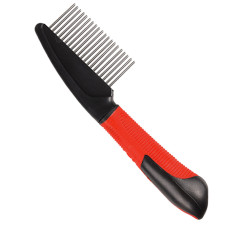 Гребінець з зубцями, що обертаються Comb Rotating Teeth для собак, довга, Karlie-Flamingo