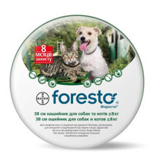 Нашийник Bayer Foresto проти бліх та кліщів для котів і собак, 38 см
