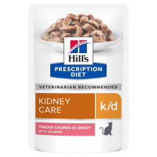 Вологий корм Hill`s PD Feline K/D Salmon Pouches для кішок з лососем, 85 г