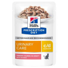 Вологий корм Hill’s PD Feline C/D Salmon для котів, догляд за сечовидільною системою з лососем, 85 г