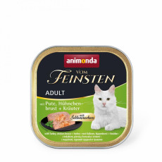 Влажный корм Animonda Vom Feinsten для взрослых кошек, с индейкой, куриной грудкой и травами, 100 г