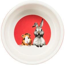 Миска Trixie Honey&Hopper керамічна для кролика, 250 мл