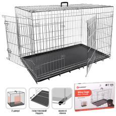 Дводверна клітка для собак Karlie-Flamingo Wire Cage хромована, 17 кг