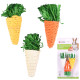 Іграшка для гризунів Small Carrots, у вигляді морквини, для гігієни зубів, 3 шт, 2х8 см, Karlie-Flamingo