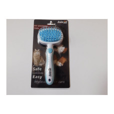 Силиконовая расческа AnimAll Groom, голубая