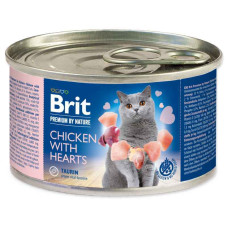 Вологий корм Brit Premium by Nature для котів, з куркою та серцем, 200 г
