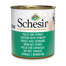 Натуральні консерви Schesir Chicken With Spinach для собак курка зі шпинатом в желе, 285 г