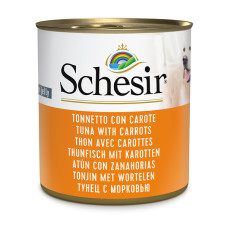 Натуральні консерви Schesir Tuna With Carrots для собак тунець з морквою в желе, 285 г