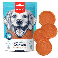 Лакомство Wanpy Chicken Jerky Chips вяленые чипсы с курицы для собак, 100 г
