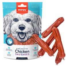 Лакомство Wanpy Chicken Sausages куриные сосиск для собак, 100 г