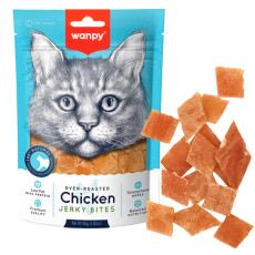 Ласощі Wanpy Chicken Jerky Bites в`ялена курка для котів, 80 г
