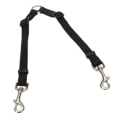 Coastal 2 Dog Adjustable Coupler поводок-спарка для 2-х собак, нейлон,  черный 2 см