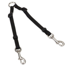 Coastal 2 Dog Adjustable Coupler поводок-спарка для 2-х собак, нейлон,  черный