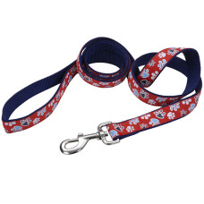 Coastal Pet Attire Ribbon Повідець для собак, 2,5см Х 1,8м червоний з лапками 2,5 см Х 1,8 м