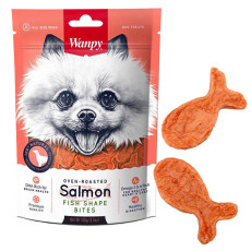 Лакомство Wanpy Salmon Fish Shape Bites рыбки с лососем для собак, 100 г