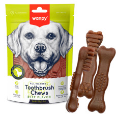 Жувальні ласощі Wanpy Toothbrush Chews Beef з яловичиною для собак, 100 г