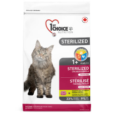 Сухий корм 1s tChoice Sterilized Chicken для стерилізованих котів з куркою, 10 кг