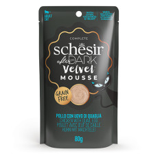 Натуральні консерви Schesir After Dark Chicken Quail Egg для котів з куркою та яйцями, мус, 80 г