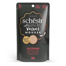 Натуральные консервы Schesir After Dark Chicken Beef для кошек с говядиной курицей, мусс, 80 г