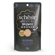 Натуральні консерви Schesir After Dark Chicken Duck для котів з куркою качкою, мус, 80 г