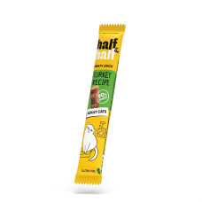 Ласощі для котів Half&Half у формі м`ясних паличок з індичкою, 5 г
