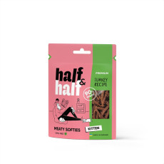 Ласощі для кошенят Half&Half у формі м`ясних шматочків з індичкою, 50 г