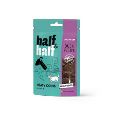 Лакомства для собак Half&Half в форме мясных монеток с уткой, 100 г